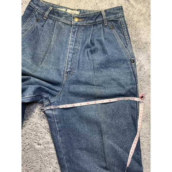 Vtg Calvin Klein Pleated Jeans Womens 28” High Rise Straight Mauritius 80s Rare - Picture 8 of 16